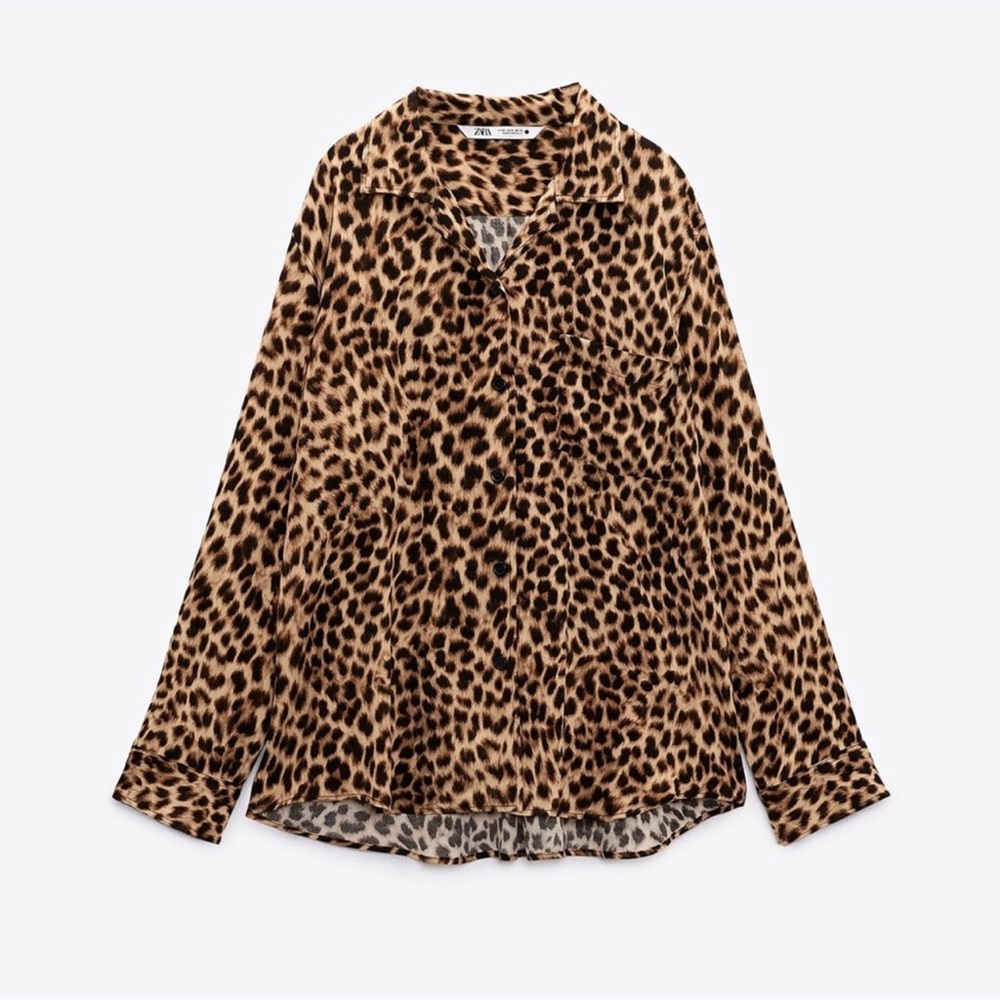 Brand new with tags! Zara Animal Print shirt, size L